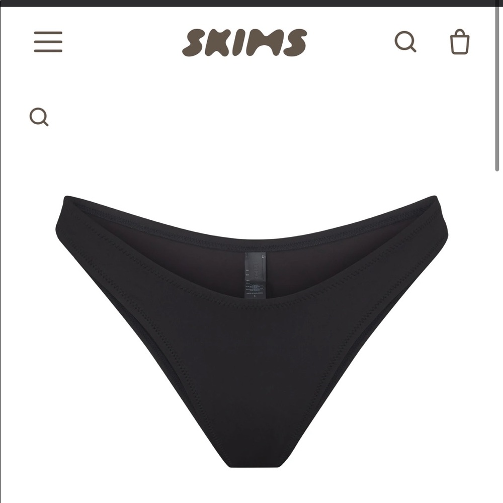SKIMS swim bottom -XL- black